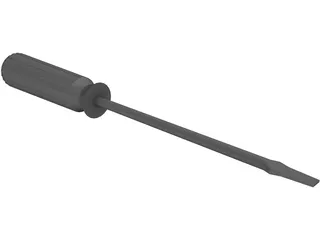 Flat Head Screwdriver 3D Model