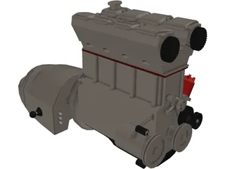 Engine V8 3D Model