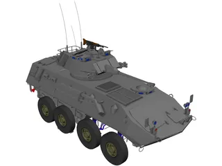 Piranha Military ATV/Tank 3D Model