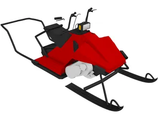 Snowmobile 3D Model