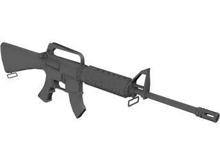 M-16 A2 Rifle 3D Model