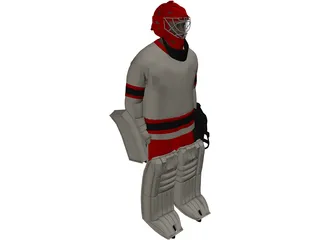 Hockey Goalie 3D Model