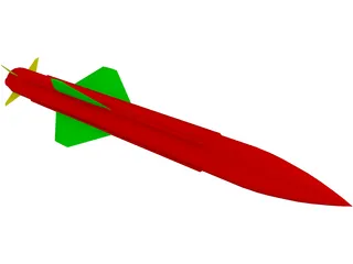 Exocet Missile 3D Model