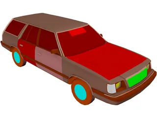 Plymouth Reliant Wagon (1985) 3D Model