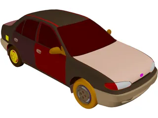 Hyundai Accent (1995) 3D Model