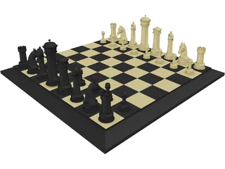 Chess Set 3D Model