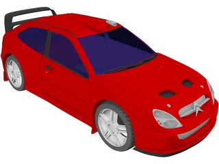 Citroen Xsara Coupe Rally Car 3D Model