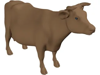 Young Cow 3D Model