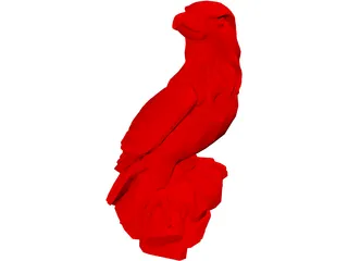 Eagle on Rock 3D Model