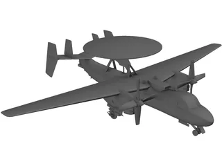 Grumman E-2C Hawkeye 3D Model