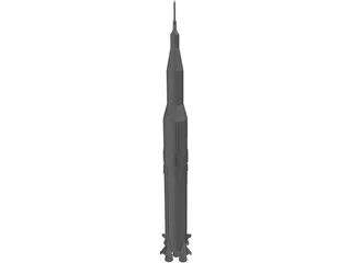 Apollo Rocket with Lunar Lander 3D Model