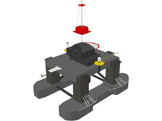 Oil Platform Offshore 3D Model