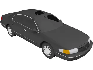 Lincoln Continental (1997) 3D Model