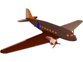 Douglas DC-3 3D Model