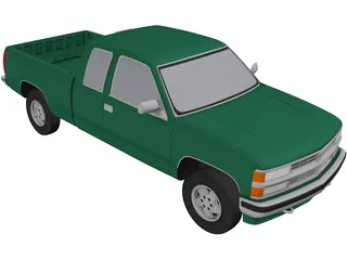 Chevrolet Extended Cab Full-Size Pickup (1994) 3D Model