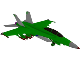 F-18F 3D Model