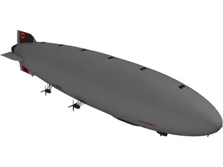 Hindenburg Blimp 3D Model