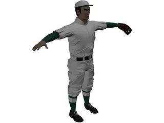 Baseball Player [+Glove] 3D Model