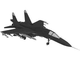 Sukhoi Su-27IB Flanker 3D Model