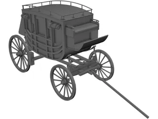 Stage Coach 3D Model