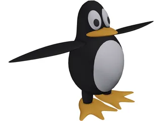 Linux Penguin 3D Model