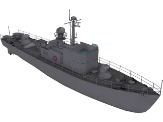 USS Linux Patrol Boat 3D Model