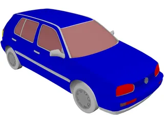 Volkswagen Golf III 3D Model