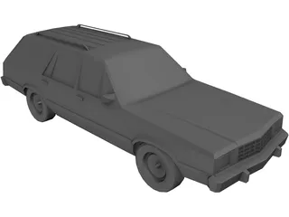 Ford Fairmont Wagon (1979) 3D Model