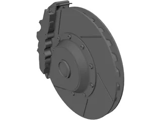 Brake Disc and Pads 3D Model