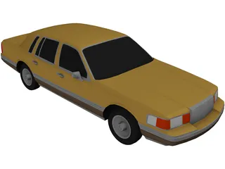 Lincoln Towncar 3D Model