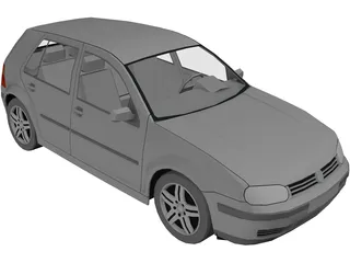 Volkswagen Golf IV (5 doors) 3D Model