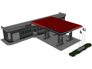 Gas Station 3D Model