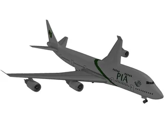 Boeing 747 PIA 3D Model