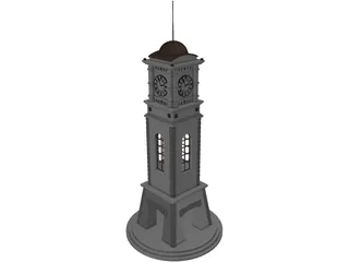 Civic Clock Tower 3D Model