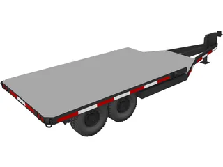 Flatbed Trailer 3D Model