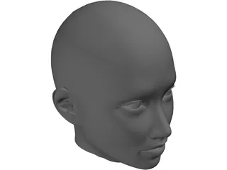 Woman Head 3D Model