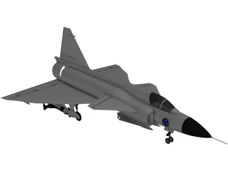 Saab 35 Draken 3D Model