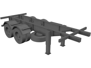 Trailer 20 feet 3D Model