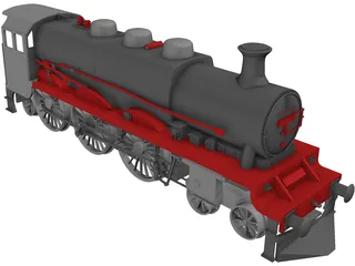 Steam Locomotive 3D Model