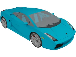 Lamborghini Gallardo (2008) 3D Model