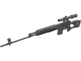 SVD Dragunov 3D Model