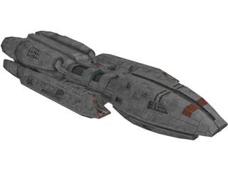 Battlestar Aries 3D Model