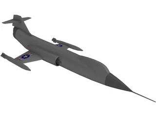 Lockheed F-104 Starfighter 3D Model