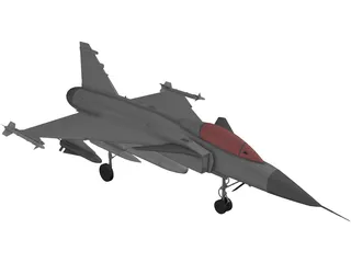 Saab Jas-39 Gripen 3D Model