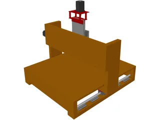 CNC Machine (Router) from Wood 3D Model