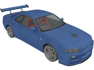 Nissan Skyline GT-R 3D Model