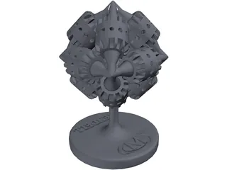 Mendell Brain Gear 3D Model