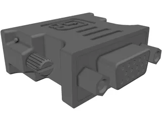 DVI-VGA Adaptor 3D Model