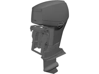 Evinrude E-Tec 40-60 HP Outboard Motor 3D Model