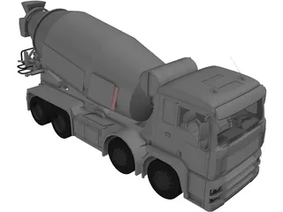 MAN TGA Beton Mixer 3D Model